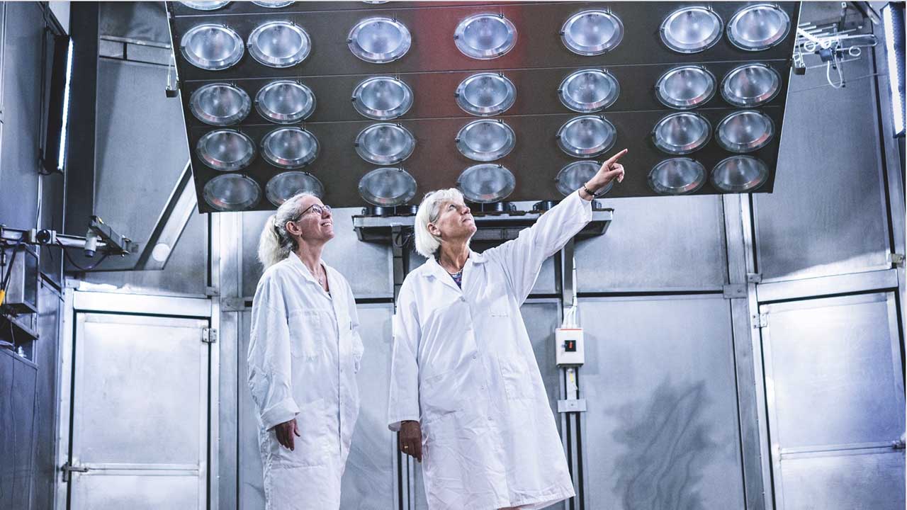 Scientists in a scent lab