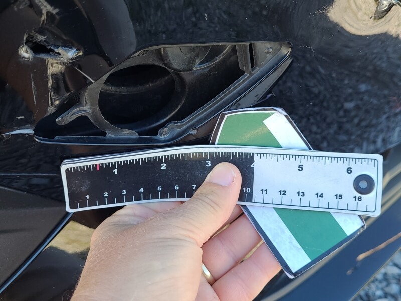 Damaged bumper