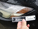 Damaged headlight