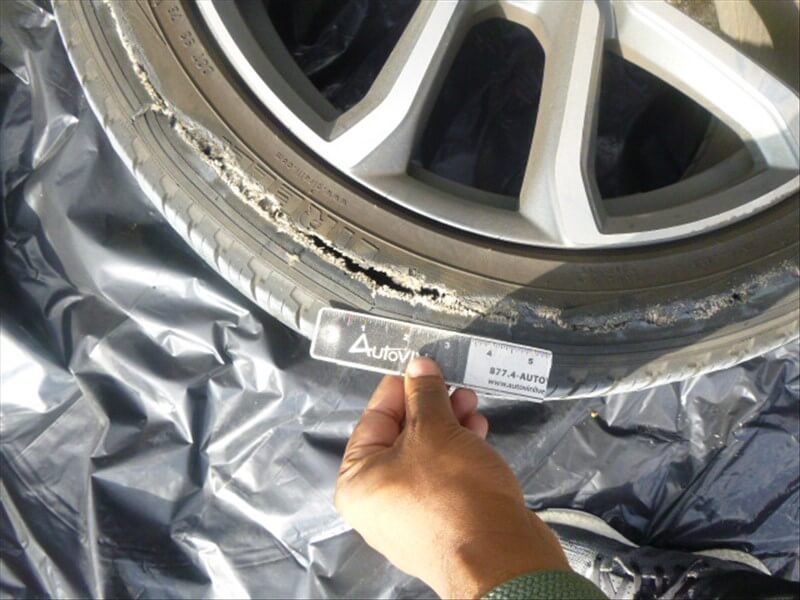 Damaged tire
