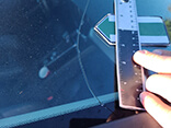 Damaged windshield