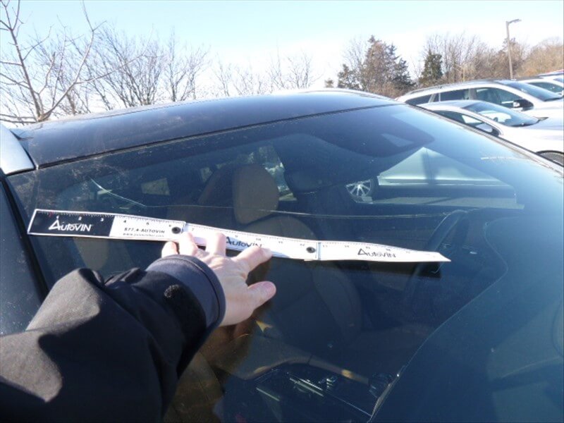 Damaged windshield