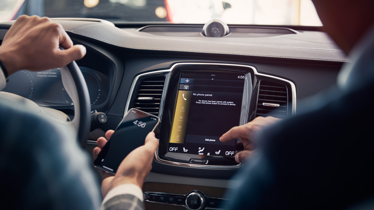 Interior dashboard of Volvo